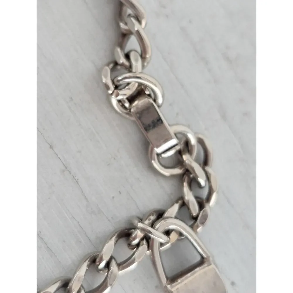 Vintage Lot of 2 Silver-tone Charm Bracelets